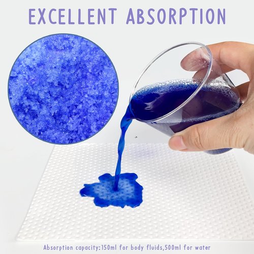 REFLYAWAY 50 Packs Super Absorbent Urine Pads Portable Child Used with Travel Potty Bags Disposable Liners for Toddlers, Toilet Seat for Kids Pee Training