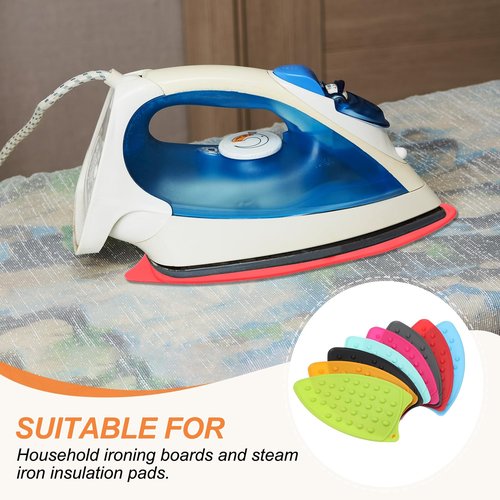PATIKIL Silicone Iron Rest Pad, 2 Pcs Multipurpose Hot Heat Resistant Iron Rest Plate Protective Pad for Ironing Board Hot Resistant Steamer Steam Compact Mat, Green