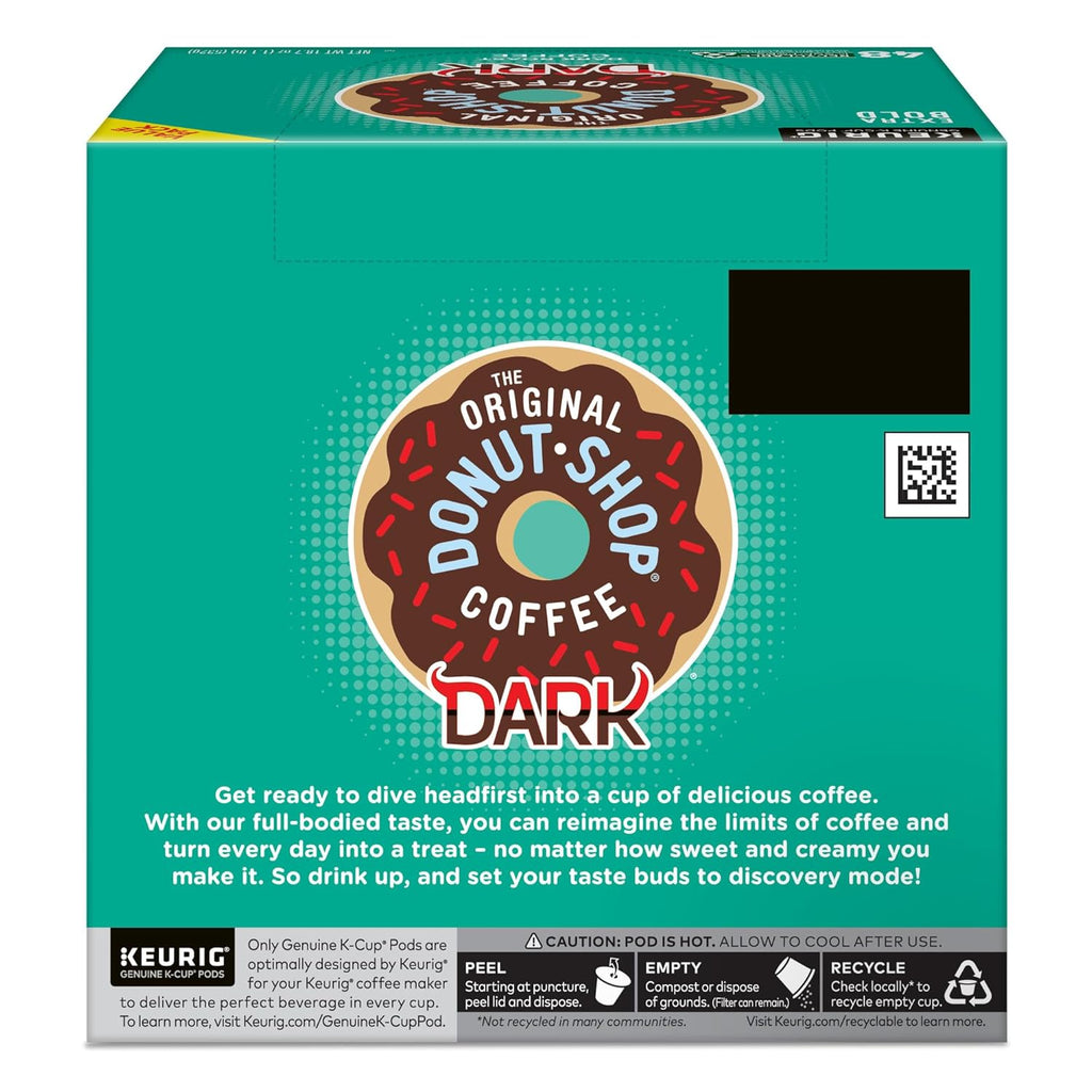 Original Donut Shop Coffee - Dark Roast K-Cup Pods | Single Serve, 48 Count for Rich Flavor