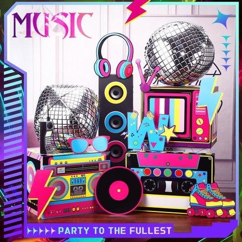 Saypacck 14 Pcs 80s 90s Party Decorations Hip Hop Favor Set Large Paper Boombox Boxes Novelty Treat Boxes Boom Cassette for Retro 1980s 1990s Theme Birthday Neon Disco Music Party Supplies
