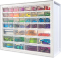 IRIS USA 44-Drawer Storage Cabinet - Stackable Organizer for Screws, Nuts, Bolts & Crafts - White