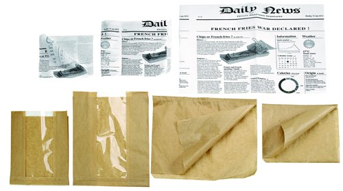 PACKNWOOD - 210SVIS2214 - Brown Kraft Bag with Window - Kraft Sealable Bag with Window - Clear Front Brown Kraft Paper - Recyclable Paper Bags - (8.7" x 5.5" x 2.4") - (Case of 1000)