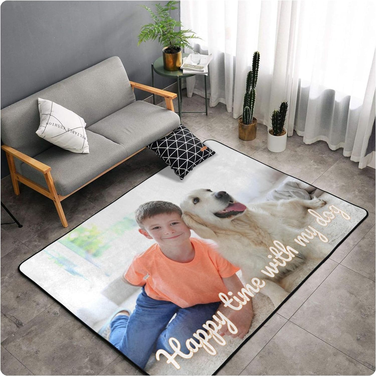 Skiennix Custom Rug - Personalized Area Carpet with Your Logo | Anti-Slip, Washable, 36 x 24 in