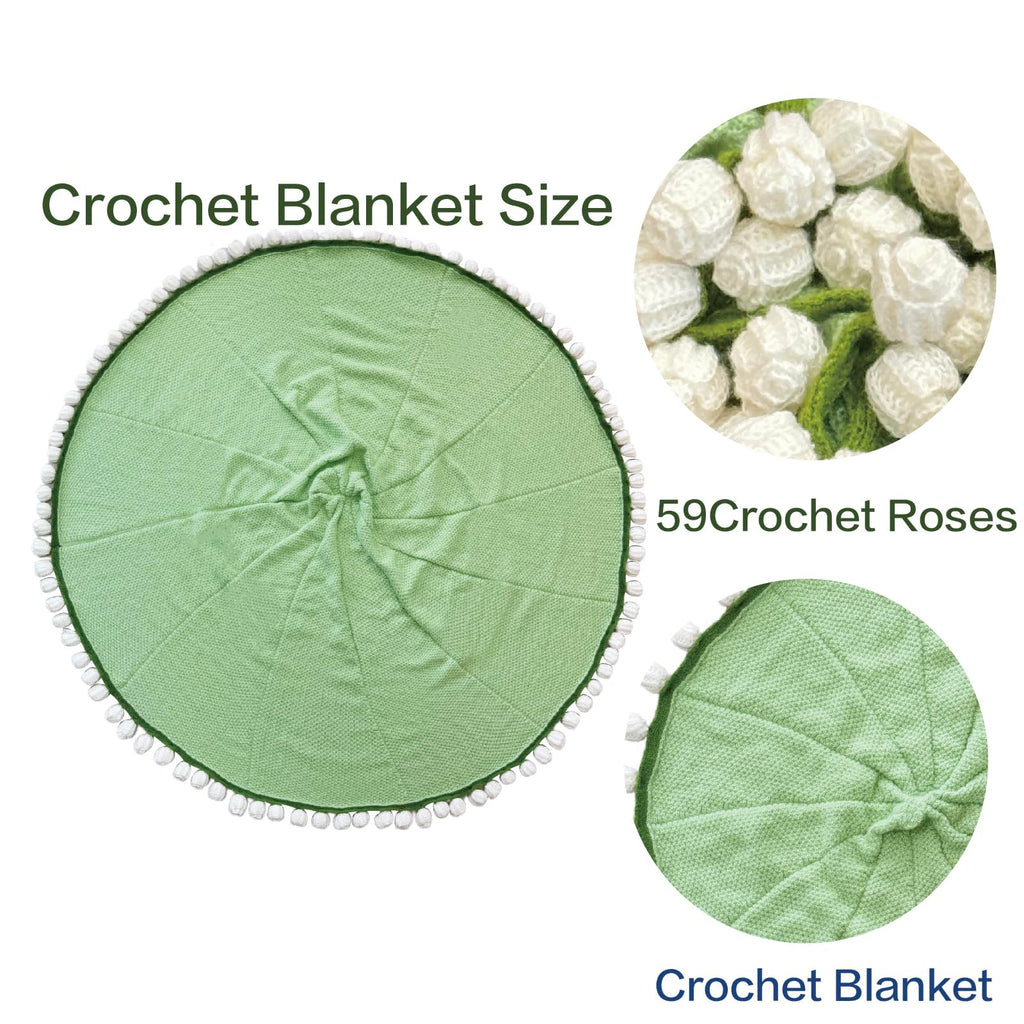 SoffMoiis White Rose Flowers Bouquet Blanket, Tulip Flower Throw Blankets, Romantic Gifts for Sister, Mother's Day, Birthday, Valentine, Home Decor, Bed, Sofa(59 Inch)