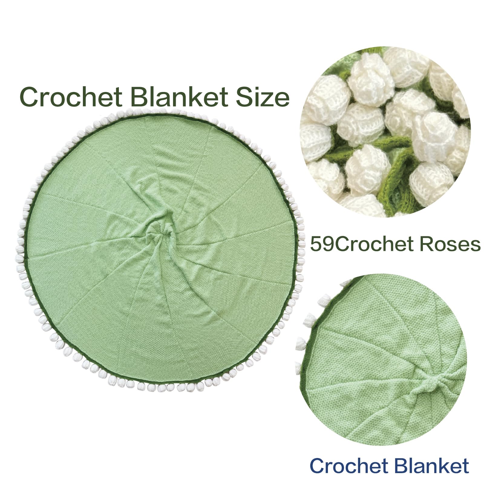 SoffMoiis White Rose Flowers Bouquet Blanket, Tulip Flower Throw Blankets, Romantic Gifts for Sister, Mother's Day, Birthday, Valentine, Home Decor, Bed, Sofa(59 Inch)