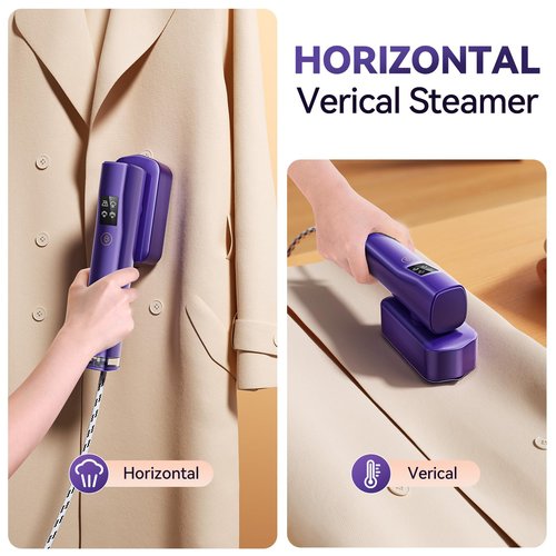 Steamer for Clothes,Portable 2 in 1 Handheld Clothing Steamer for Garment,1200W Efficient Rotatable Steam & Iron for Travel