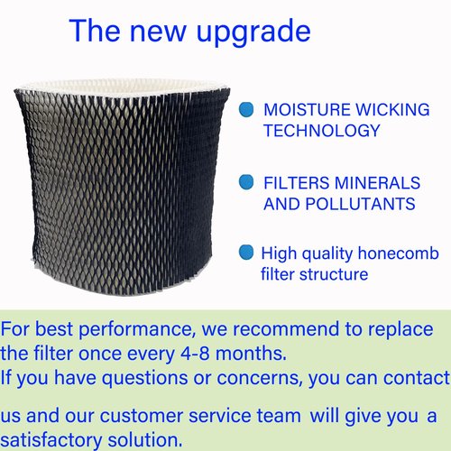 HOMFILBIT 4 Pack HWF65 Humidifier Wick Filters Replacement HWF65 Compatible with Holmes HWF65, HWF65PDQ-U, # HWF65CS Filter C (Black Upgrade)