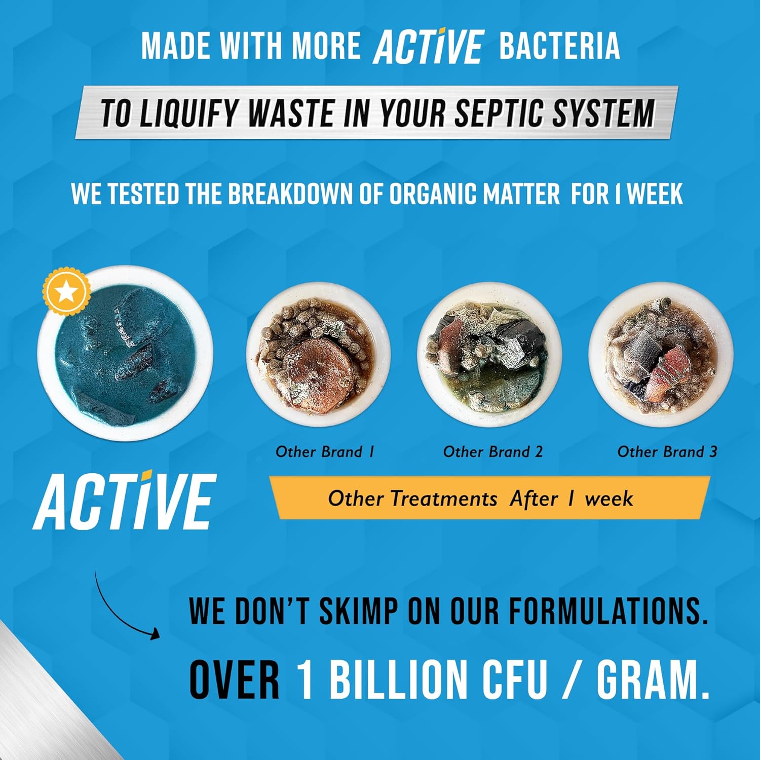 Septic Tank System Treatment Pods - Eco-Friendly Enzyme-Activated Bacteria | 12 Packets for 1 Year Supply | Prevent Clogs & Odors | Made in USA