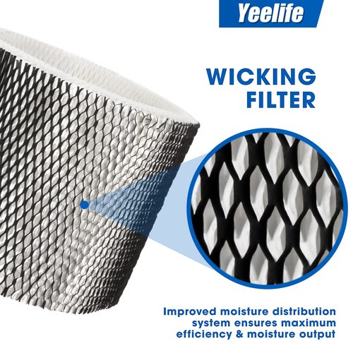 Yeelife HWF75 Humidifier Filter Replacements for Holmes HWF75CS, HWF75PDQ-U, Filter D, Sunbeam Cool Mist Humidifier Filter SCM3501, SCM3502, SCM3656, SCM3657, SCM3609P (2pack)
