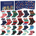 Mason Life Christmas Socks Advent Calendar, 24 Days Countdown Calendar Gifts, 2025 Festive Holiday Countdown with 24 Pairs of Christmas-Themed Winter Warm Slipper Soft Fluffy Socks with Gift Boxes