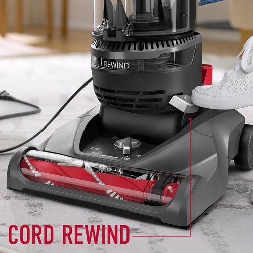 Hoover Rewind Pet Vacuum Cleaner - Bagless, Automatic Cord Rewind for Carpet & Hard Floors | Gray