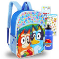 Bluey Backpack for Kids - Bundle with 16" Backpack Plus Water Bottle, Stickers, More | Bluey and Bingo School Bag for Girls