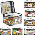 Skiennix Extra Large Toy Storage Bags - 6-Pack Waterproof Zipper Organizers for Kids' Toys & Games | Durable, BPA-Free
