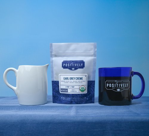 Organic Positively Tea Company, Earl Grey Crème Black Tea, Loose Leaf, 16 Ounce