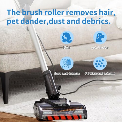 Amyehouse Soft Bristle Brushroll Roller Hepa Foam Filter Replacement Parts Compatible with Shark DuoClean NV800 NV800W NV801 NV801Q NV803 UV810 Vacuum