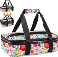 Pioneer Woman Double Decker Casserole Carrier - Expandable Leakproof Thermal Tote for Potluck & Travel