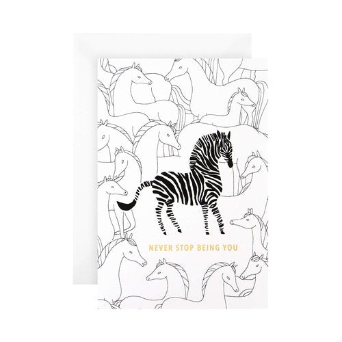Hallmark General Birthday Card - Contemporary 'Good Mail' Zebra Design