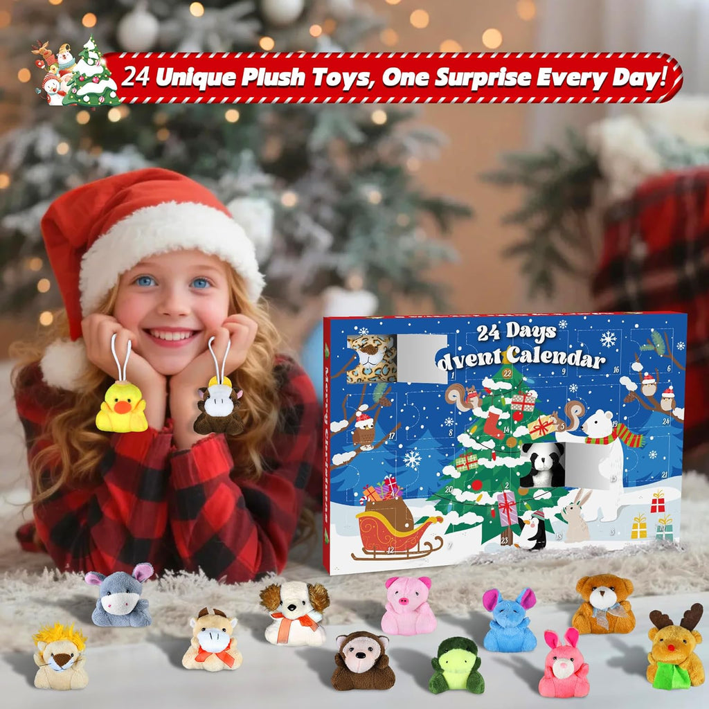 Skiennix Christmas Advent Calendar 2025 - 24 Days of Surprises with Plush Toys | Perfect for Kids & Teens