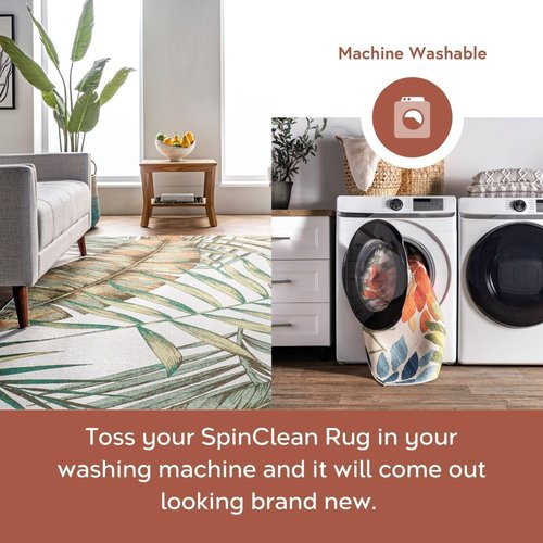 Nuloom SpinClean Elen Sage/Ivory, 2'6" x 6', Recycled Polyester, Soft and Cozy, High Traffic, Stain Resistant, Easy Clean, Durable, Machine Washable Area Rug for Bedroom, Living Room, Dining, Entryway
