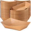 Sherr 500 Pcs 5 lb Kraft Paper Food Trays Boats Bulk, Disposable Nacho Kraft Paper Food Serving Trays Brown for Nachos, Tacos, Fries, Hot Dog, Corn, Bbq, Festivals, Party (Natural)