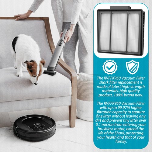 LEFITPA 2 Pack Replacement HEPA Filter for Shark RV1001AE RV1001 UR1005AE RV1101ARUS RVFFK950 Lot BB755 Vacuum Models