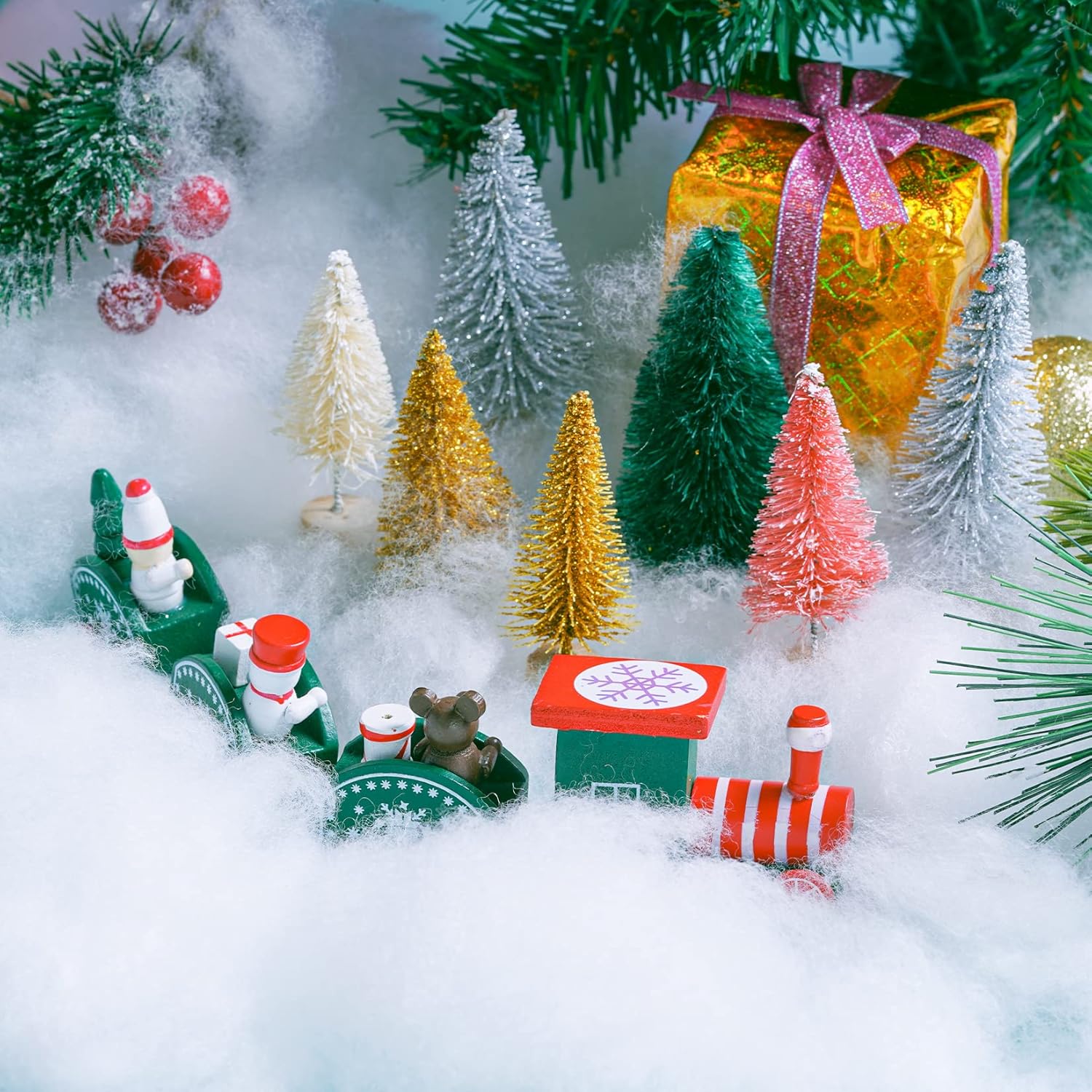 Yolyoo Artificial Snow Blanket - Fluffy Fiber Decoration for Christmas Displays | 200g