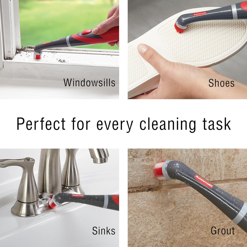 Rubbermaid Reveal Power Scrubber - Cordless Electric Scrub Brush for Home, Kitchen, and Bathroom Cleaning