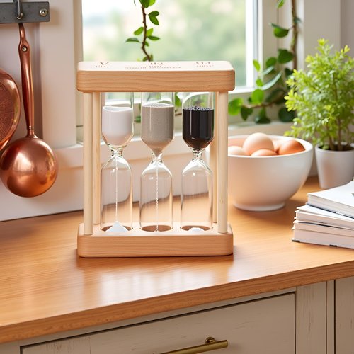 Wooden 1/3/5 Minute Sand Glass Hourglass Timer Clock Home Decor Kitchen Tools Gift for Childern Simple Style Timers