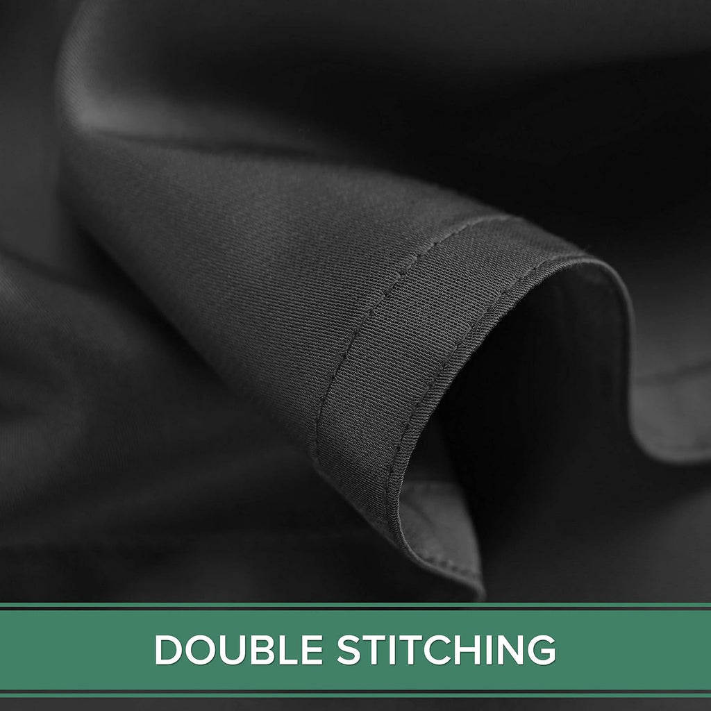Pure Bamboo Twin Sheets - Luxuriously Soft & Cooling 100% Organic Viscose Bed Sheet Set | Black, Double Stitching