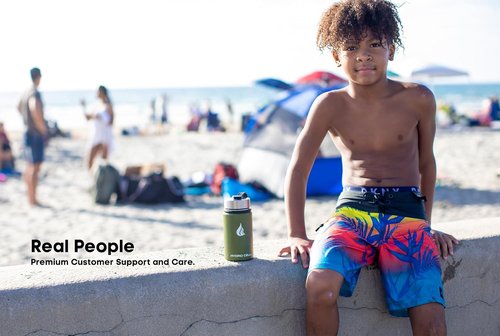 HYDRO CELL Stainless Steel Insulated Water Bottle - Versatile for Hot & Cold Drinks | 14oz Army Flask