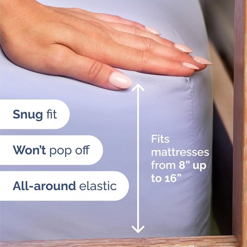 Comfy Twin Size 3 Piece Sheet Set by [Brand Name] - Breathable Cooling Bed Sheets - Ultra-Soft Lavender, Deep Pockets, Wrinkle-Free