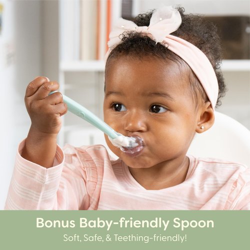 UpwardBaby Baby Plates and Spoon Set - Silicone Divider Suction Plates for Babies, Toddlers & Kids - Less Mess, Easy Portion Feeding Set - Non-Slip, Non-Toxic, BPA Free - Blue/Yellow