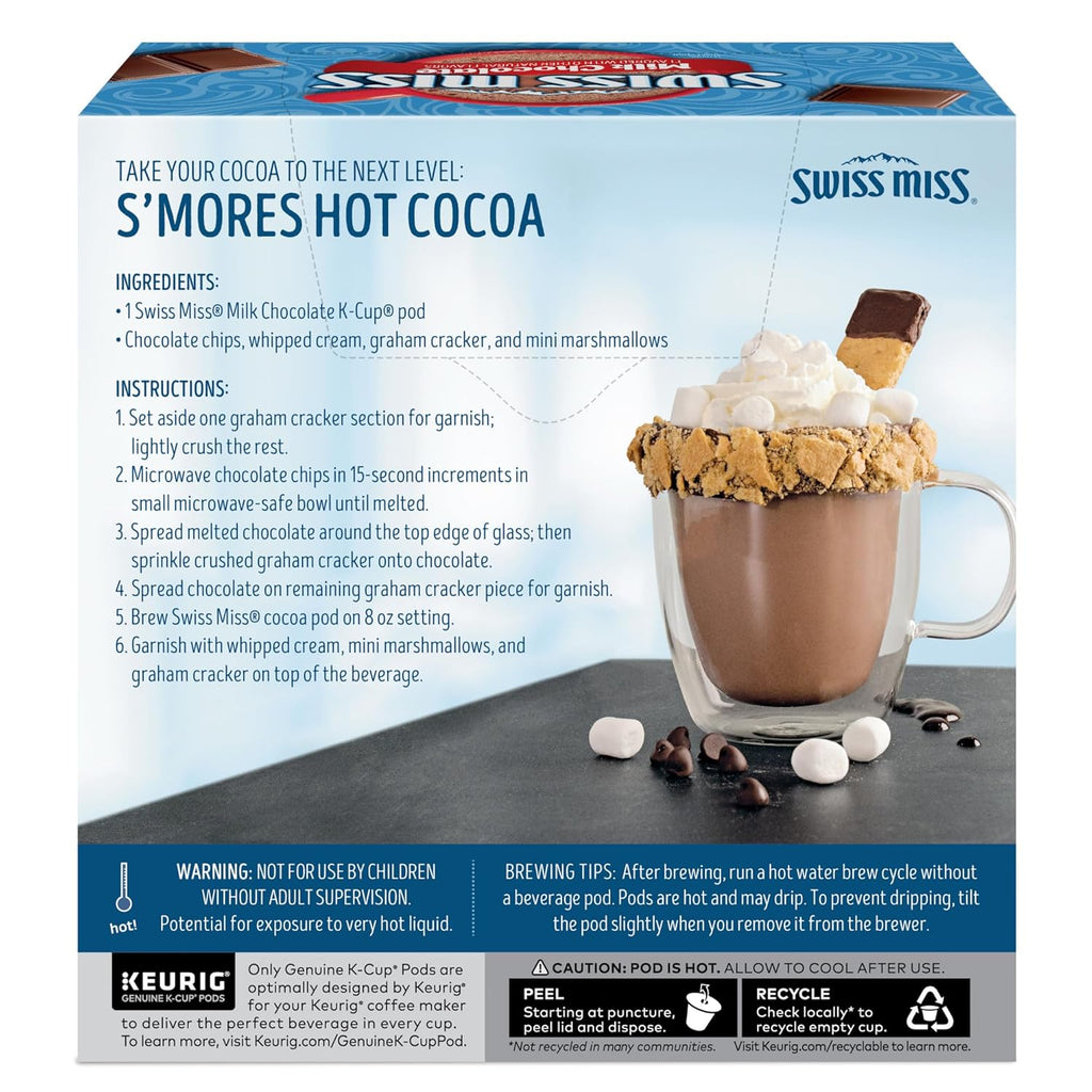 Swiss Miss Hot Cocoa K-Cup Pods - Rich Milk Chocolate Flavor | 28 Single-Serve Cups