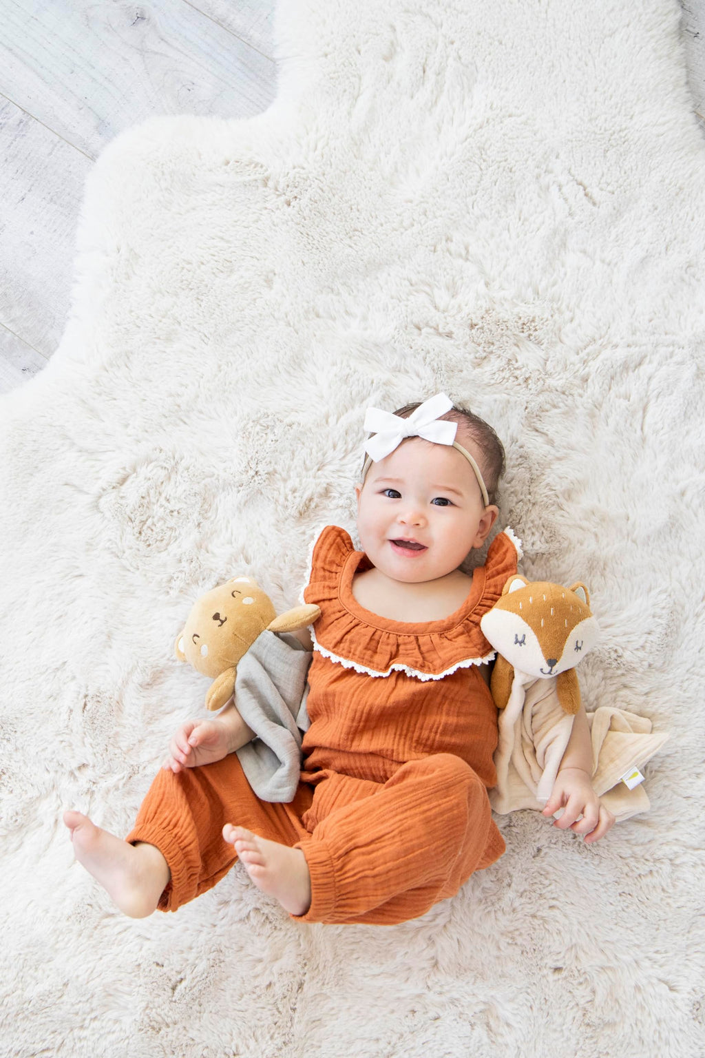 Pearhead Fox Baby Lovey – Organic Cotton Muslin Security Blanket, Woodland Plush Snuggle Toy Helps Self-Soothing, Breathable & Soft, Gender-Neutral Newborn Gift for Boys and Girls, 0+ Months