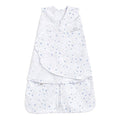 HALO 100% Cotton Sleepsack Swaddle - 3-Way Adjustable Wearable Blanket, TOG 1.5, Midnight Moons Blue, Small (3-6 Months)