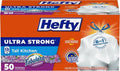 Hefty Ultra Strong 13 Gallon Trash Bags - Leak-Resistant, Puncture-Proof, Fabuloso Scent | 50 Count