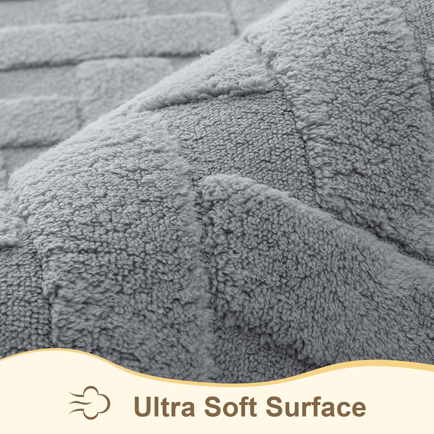 OLANLY Area Rug - Soft Plush Geometric Shaggy Carpet for Living Room & Bedroom | 4x6 ft, Easy Clean, Grey