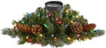 Nearly Natural 20-Inch Flocked Christmas Pine Candelabrum - 35 Multicolored Lights & Pine Cones