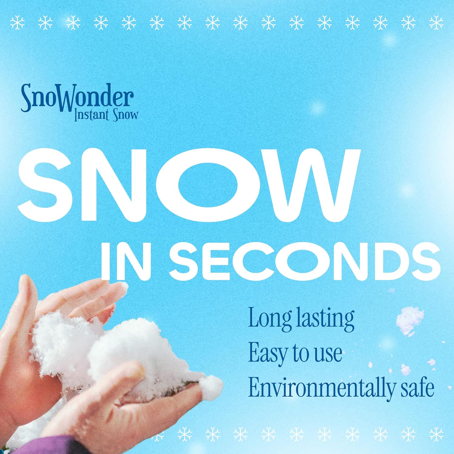 SnoWonder Instant Snow - Realistic Artificial Snow for Cloud Slime | 180 Gallons