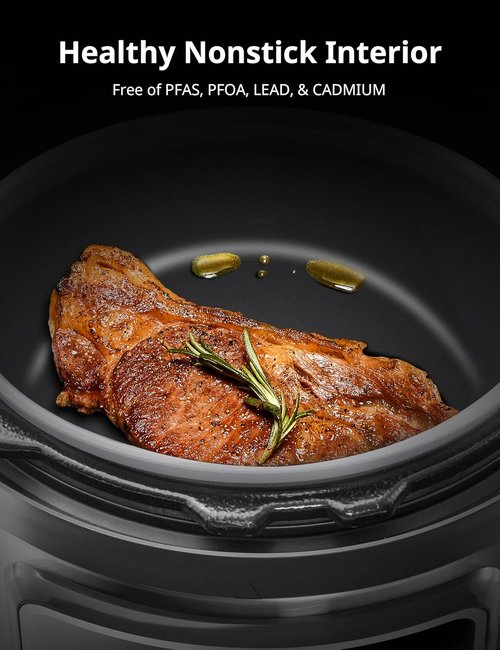 COMFEE’ 8 Quart Pressure Cooker - 16 Cooking Functions & Healthy Ceramic Inner Pot | Versatile Non-Stick Design