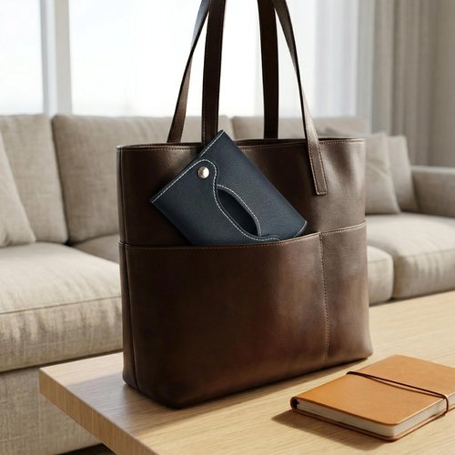 OKKRMGZ 2Pcs Pocket Tissue Holder for Purse Travel Size Bag Case for Paper Towels Reusable PU Storage Pouch Car Tissue Box Holder for Toilet Paper Compact Use Black