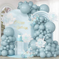 Skiennix Pale Aqua Balloon Arch - Elegant Blue Balloon Garland for Boho Birthday, Wedding & Baby Shower | 5-18 Inch Latex Balloons