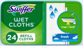 Swiffer Sweeper Wet Mopping Cloths - Open Window Fresh Scent, 24-Count Refills | Pack of 6