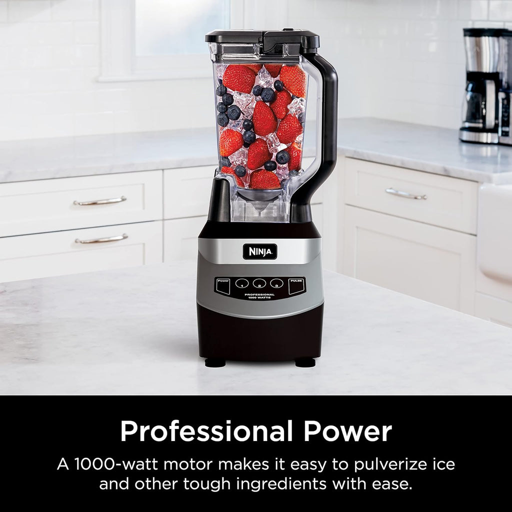 Ninja Blender - Smoothie Maker with Total Crushing™ Technology | Pro 1000W Power, XL 72oz Pitcher, Dishwasher Safe | Black
