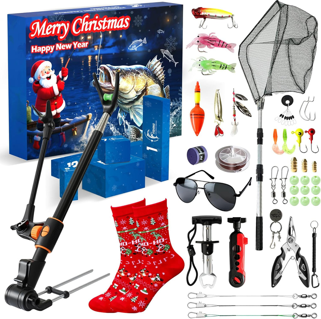 **Fishing Advent Calendar 2025 - 24 Days of Fishing Lures | Perfect Xmas Gift for Dads & Teens**