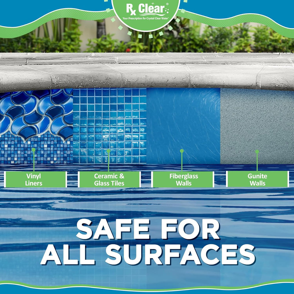 Rx Clear 3" Chlorine Tabs - 5 Pounds of Stabilized Tablets for Long-Lasting Pool Sanitization | Slow Dissolving & UV Protected