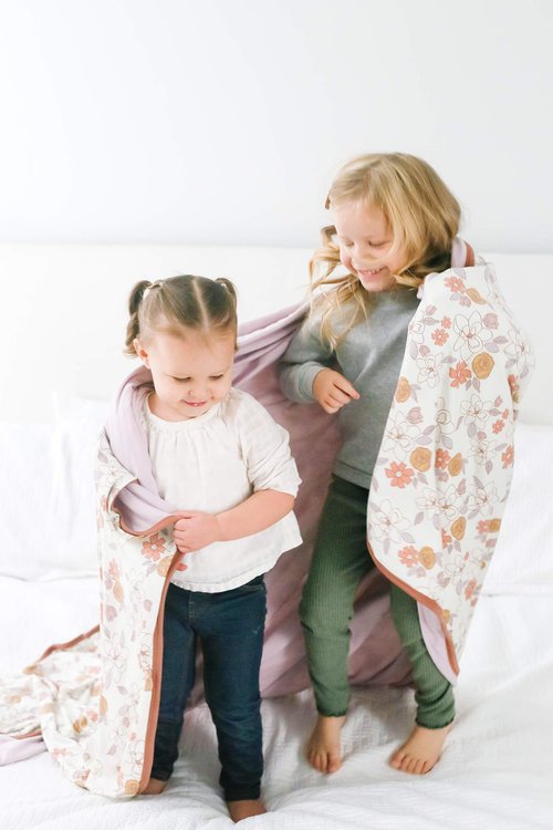 Copper Pearl Jumbo 3-Layer Baby Blanket: Soft Baby Quilts for Boys and Girls | Breathable, Cozy, Toddler Blanket | Baby Quilt for Newborns | 46x46 Premium Polyester/Rayon | Ferra