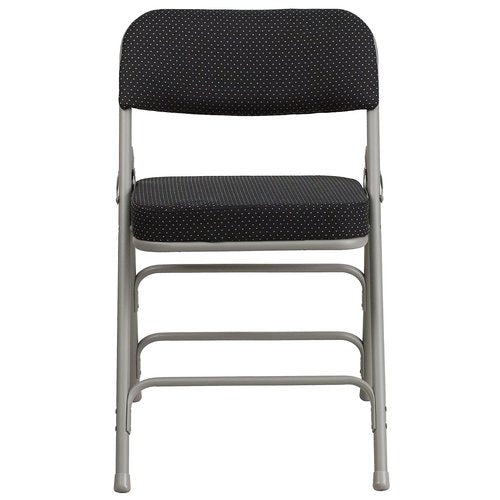 Flash Furniture Hercules Series Premium Curved Triple Braced & Double Hinged Burgundy Fabric Metal Folding Chair