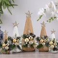 Thyle Christmas Yarn Trees - 5 Pcs Artificial Cone Tree Centerpiece for Holiday Decor | Winter Kitchen Tabletop