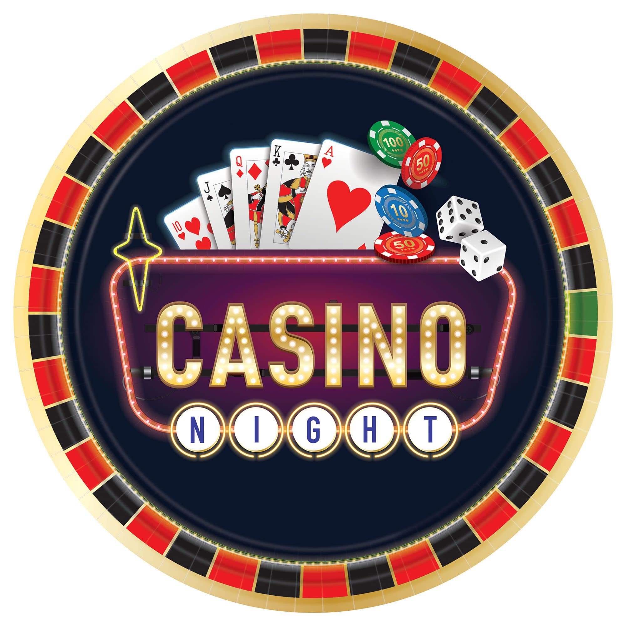 Roll The Dice Round Plates - 10.5" (Pack of 8) - Premium Quality & Eye-Catching Design - Perfect for Game Nights, Parties & Celebrations